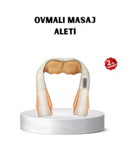 Ergonomik Ovmalı Masaj Aleti - Isıtmalı, Yoğurmalı, Boyun ve Bel Rahatlatıcı Masaj Makinesi