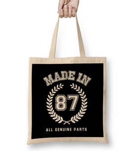 1987 Made In 87 All Genuine Parts Bez Çanta Uzun Saplı