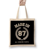 1987 Made In 87 All Genuine Parts Bez Çanta Uzun Saplı