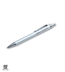 Kişiye Özel Beyaz ve Gümüş Renk Metal Tükenmez Kalem GDTK-904107