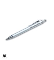 Kişiye Özel Beyaz ve Gümüş Renk Metal Tükenmez Kalem GDTK-904107