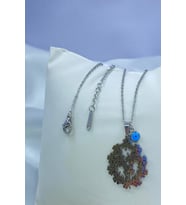 SİLVER YONCA BUKETİ ÇELİK KOLYE 45 CM