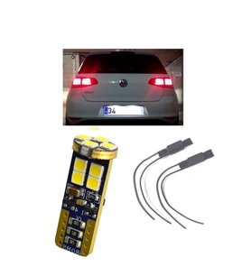 Vw Golf 7 Uyumlu Beyaz Led Plaka Lambası Ampul Seti T10 W5w