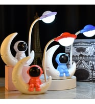 Ay Üstünde Astronot Lamba (Kırmızı)