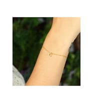AZURİS 925 AYAR GÜMÜŞ ÜÇ BOYUTLU HARF BİLEKLİK (Gold)