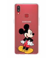Samsung Galaxy A10s  Kapak Mickey Mouse Tasarımlı Şeffaf Silikon Kılıf
