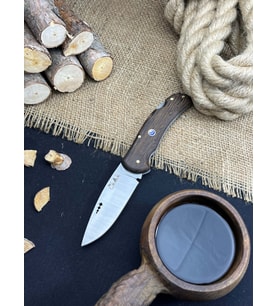 Piknik Çakısı Kamp Bıçağı Katlanabilir Çakı Outdoor Bıçak Deri Kılıf Hediyeli Venge Ağacı Saplı 21 cm