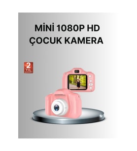 8MP Mini Çocuk Kamerası, HD Ekran, Darbeye Dayanıklı, Şarjlı, Eğlenceli
