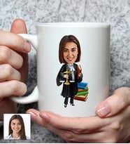 Kişiye Özel Avukat Tasarımlı Karikatürlü Kupa Bardak 100