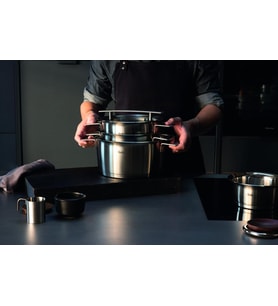 Fissler Phi Collection Kızartma Tenceresi (24 Cm, 3,9 L) Cam Kapaklı – Büyük Paslanmaz Çelik Kızartm