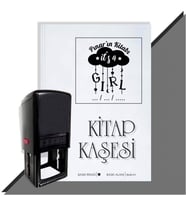 Kişiye Özel  İt's A Girl Tarihli Kitap Kaşesi (Siyah)