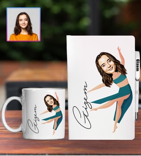 Kişiye Özel Karikatür Tasarım Defter Kalem Kupa Hediye Seti 96232