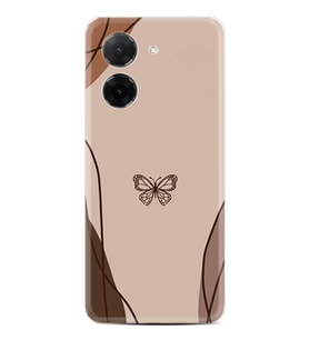 Xiaomi Redmi A5 4G Kılıf Boutique Baskılı Resimli Kahve Kelebek Pcode -038
