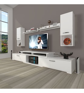 Decoraktiv Flex 5DA130 Mdf Tv Ünitesi Tv Sehpası - Parlak Beyaz