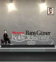 Kişiye Özel Kabadayı Karikatürlü  Kolay Yetişmiyor Ahşap Biblo Bay-5