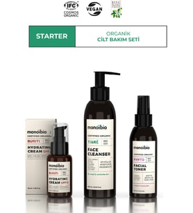Monoibio STARTER Organik Cilt Bakım Seti  Normal Karma Ciltlere Özel Başlangıç Cilt Bakım Seti