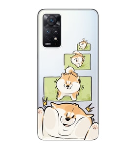 Redmi Note 12 Pro 4G Uyumlu Sevimli Köpek Tasarımlı Şeffaf Telefon Kılıfı