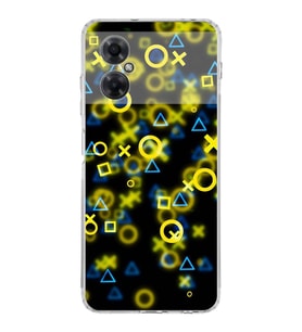 PrintiFy Xiaomi Redmi Note 11R Uyumlu Kamera Korumalı Semboller Tasarımlı Şeffaf Kılıf