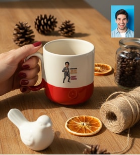 Kişiye Özel Karikatürlü Erkek Öğretmen Kupa Bardak Pro Öğretmenler Günü Hediyesi