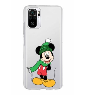 Xiaomi Redmi Note 10s Uyumlu Kapak Mickey Mouse Tasarımlı Şeffaf Silikon Kılıf