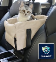Xpermate MiauNest™ Kedi Taşıma Çantası Kedi Seyahat Çantası Araba içi Yatak ve Kedi Çantası (Bej)