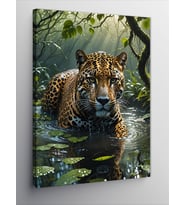 Kanvas Tablo Sudaki Leopar