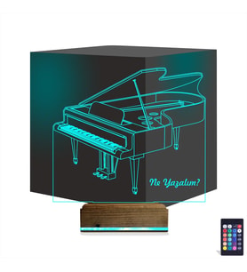 Luvivia Piyano Müzik Piyanist Kişiye Özel 3D Lamba - Masa Gece Lambası