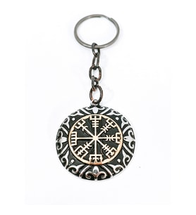 Vegvisir Viking Pusulası Temalı Metal Anahtarlık - İskandinav Mitolojisi Özel Tasarım