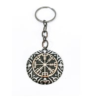 Vegvisir Viking Pusulası Temalı Metal Anahtarlık - İskandinav Mitolojisi Özel Tasarım
