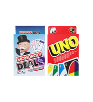 Uno Klasik ve Monopoly Deal Kart Oyun Seti (Kırmızı)