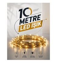 10 Metre 100 LED Ampullü Gün Işığı Dekoratif Aydınlatma