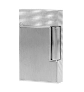 S.T. Dupont 16603 Ligne 2 Diamond Head Pattern Brushed Platinum Çakmak