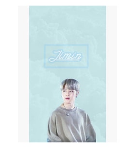 Jimin Mavi Tablo Ahşap Poster Dekoratif Kod4843