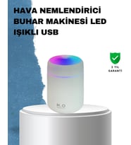 pilelistore- ABS Gövdeli 300ml USB Nemlendirici – Beyaz, Gri, Pembe Renk