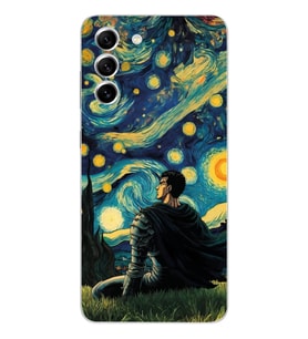 Samsung Galaxy S22 Uyumlu Berserk The Starry Night Tasarımlı Şeffaf Telefon Kılıfı