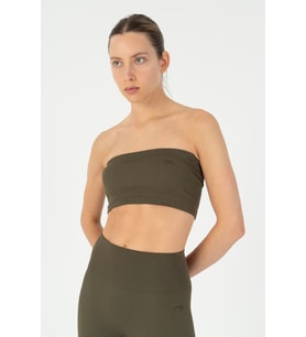 Maraton SlimFit Kadın Straplez Haki- Bra