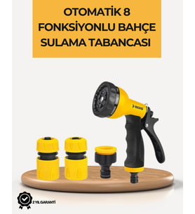 8 Modlu Bahçe Sulama Tabancası Seti Bitki Çiçek Araç Temizleme