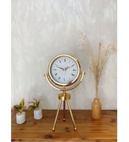 River World Masa Saati Metal Gold Mini Tripod 45 cm x 26 cm Çini