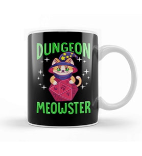 Funny Dungeon Meowster Kupa Bardak Porselen