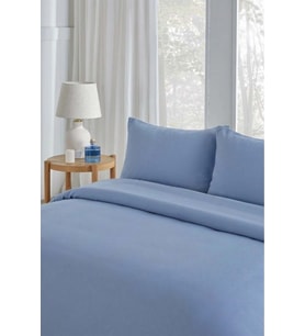 Özdilek -Colourist İndigo- Bamboo Lastikli Çarşaflı Tek Kişilik Pike Takımı