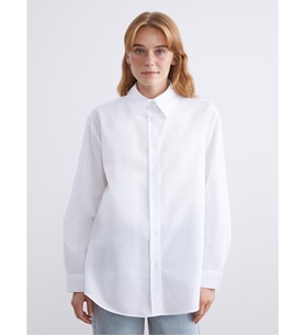 LCW Modest Ekru Oversize Kadın Gömlek Tunik