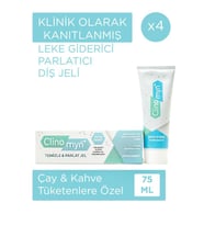 Clinomyn Fresh Temizleme Parlatma Jel Diş Beyazlatan ve Parlatan Diş Macunu 75 ml x 4 Adet