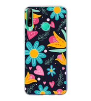 PrintiFy Huawei P40 Lite E ile Uyumlu 1mm Slim Fit Retro Renkler 1 Baskılı Şeffaf  Kılıf