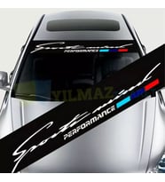 Bmw Performance Sport Mind Ön Cam Güneşlik Oto Sticker Yapıştırma 130 x 20 Cm