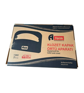 A Form Klozet Kapak Örtüsü Dispenseri Aparatı - 40x5x29 Cm. - Beyaz - Plastik - Duvara Monte
