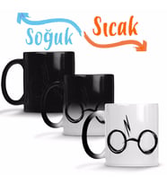 Sketchy Harry Potter Gözlüğü Sihirli Kupa Bardak Porselen