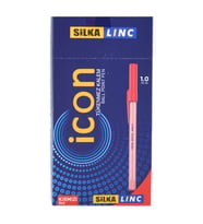 Silka Linc Icon 1.0 mm Kırmızı Tükenmez Kalem - 5'li Set