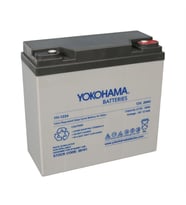 Yokohama YH-122.4 12 Volt - 24 Amper Elektrikli Bisiklet Aküsü (180x76x167 mm) (Siyah)