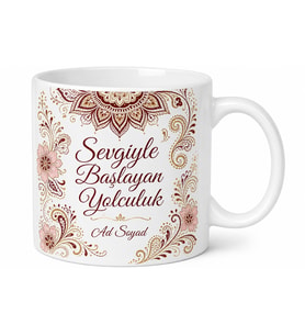 Kına Gecesi Hediyesi Tasarımlı Özel Baskılı Porselen Kupa Bardak Hatıra Hediye