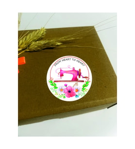 Eticaret El İşi Kutu ve Hediye Paketi Etiketi Renkli Yuvarlak 4x4 cm 96 Adet